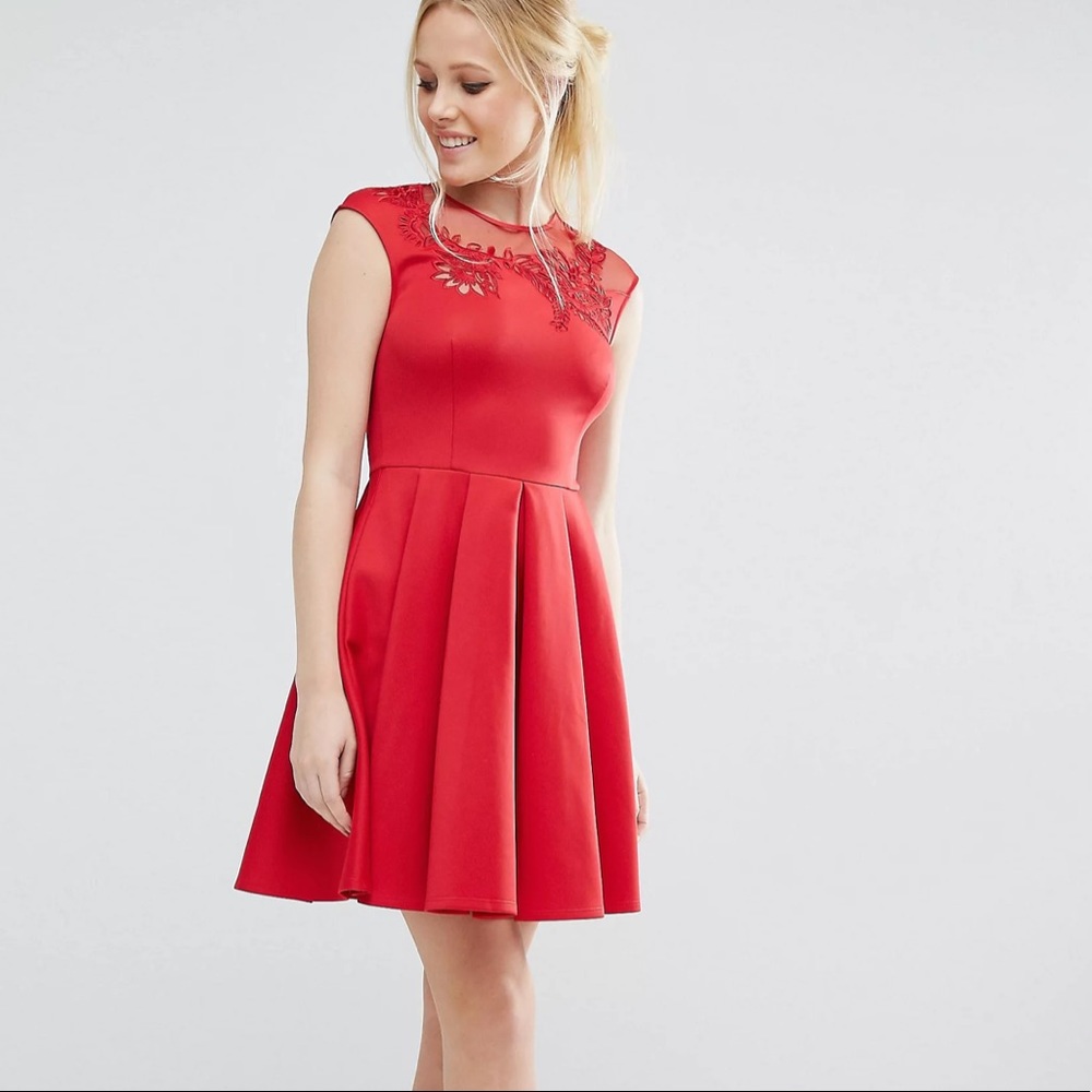 TED BAKER LONDON | Dollii Red Skater Dress